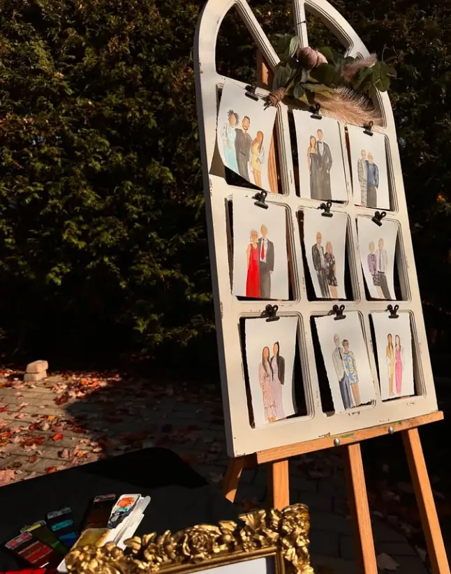 Live watercolor by Gabrielle — finished piece or creative process at an event in Montreal 9