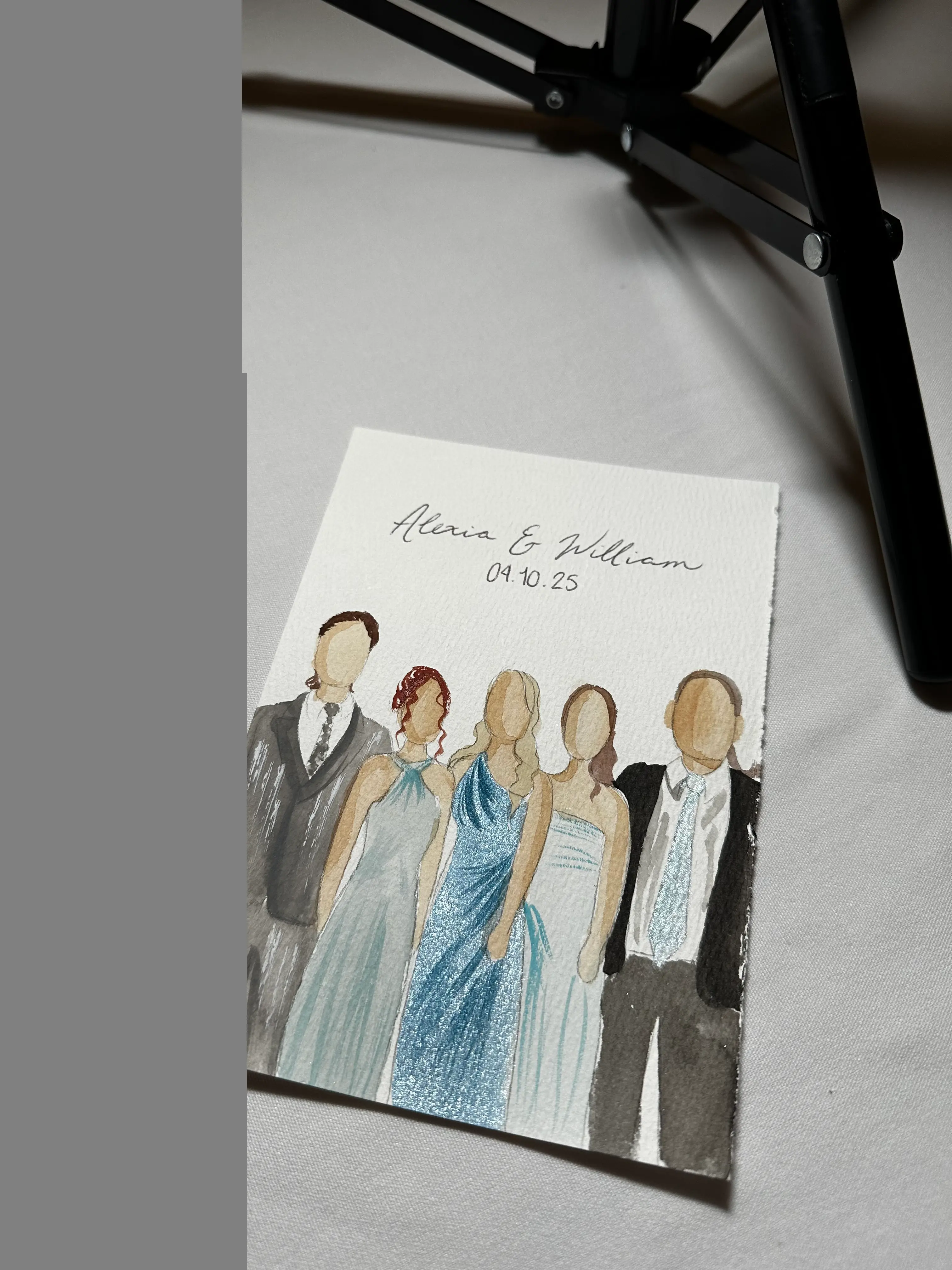 Live watercolor by Gabrielle — finished piece or creative process at an event in Montreal 19